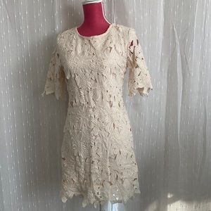 Lace cream color dress